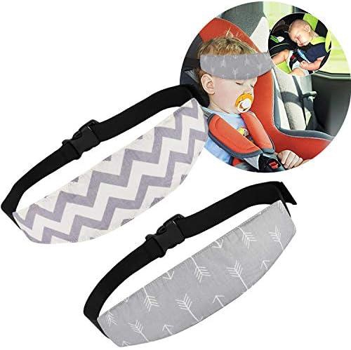 2 Pack Car Seat Head Support Toddler Carseat Head Band Strap Headrest Stroller Car Seat Sleeping Head Support for Baby Toddler Child Children Kids Infant