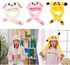 LED Glowing Ear Moving Jumping Hat Pop Up Ears Plush Bunny Hat Cap Rabbit Hat for Women Girls, Cosplay Christmas Party