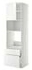 METOD / MAXIMERA High cab f oven/micro w dr/2 drwrs, white/Sinarp brown, 60x60x220 cm - IKEA
