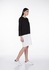 Eleganza Concept Black Polyester Round Neck Bodysuit For Women