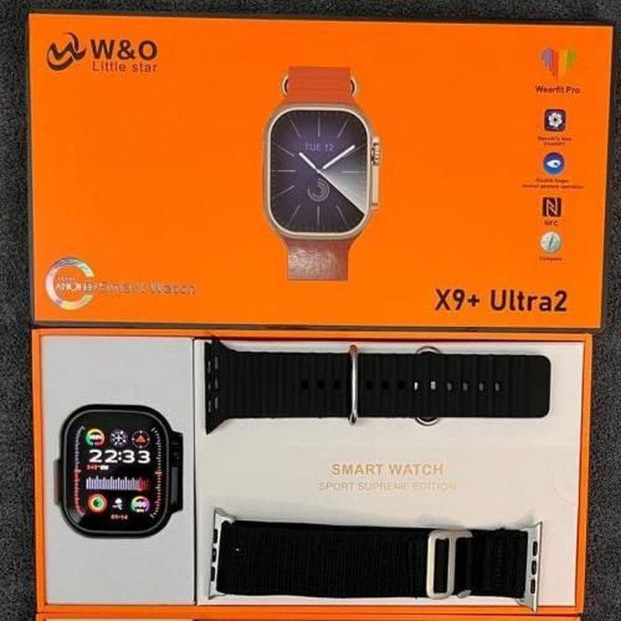 ساعة ذكية x9+ultra2 ، دردشة GPT، بوصلة، شحن لاسلكي للايفون والاندرويد - أسود