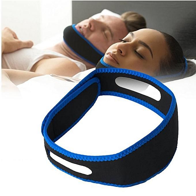 Generic Anti Snore Chin Strap Apnea Belt-Blue