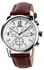 SKMEI 9070 Chronograph Men's Leather Strap Calendar Waterproof Sport Wristwatch - White