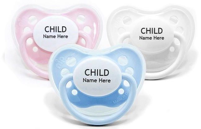 Little Mico White Mix Personalised Pacifiers 3 Pieces