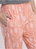 Casual Comfortable Relaxed Fit Three-Quarter Pyjamas With A Matching Scrunchie Pink