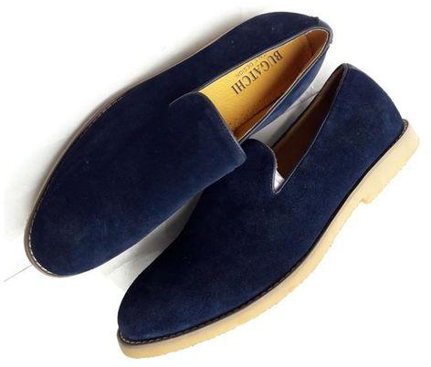 Suede Loafers - Blue