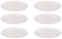 برايت ديزاينز مجموعة أطباق دائرية 26 سم أوف وايت و أسود - 6 قطع