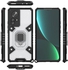 Case For Xiaomi 12 Pro 5G / Xiaomi 12s Pro 5G , - Shockproof Heavy Duty Case With Metal Ring Original Short Lanyard - Transparent & Black