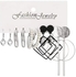 2023New Vintage Pearl Earrings C-shaped Earring Set 5-Pair Creative Simple Diamond Geometry Alloy Earrings