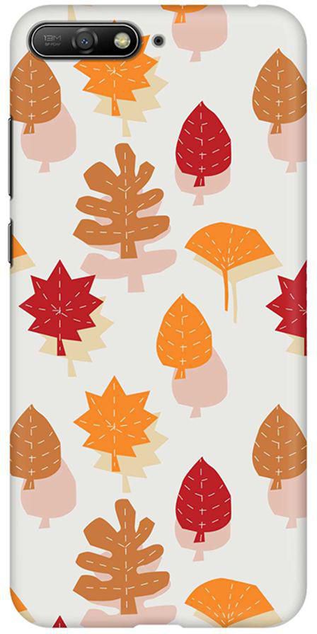 Matte Finish Slim Snap Basic Case Cover For Huawei Y6 (2018) Autumn Scribble