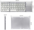 Mini 3-Folding Keyboard BT Foldable Cordless Keypad with Touchpad for Tablets Phone White