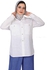 Smoky Egypt Oversized Solid Linen Shirt - White