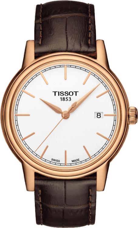 Tissot Men's T Classic Carson White Dial Brown Leather Analog Quartz Watch