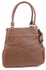 Wellz Chain Leather Handbag Brown