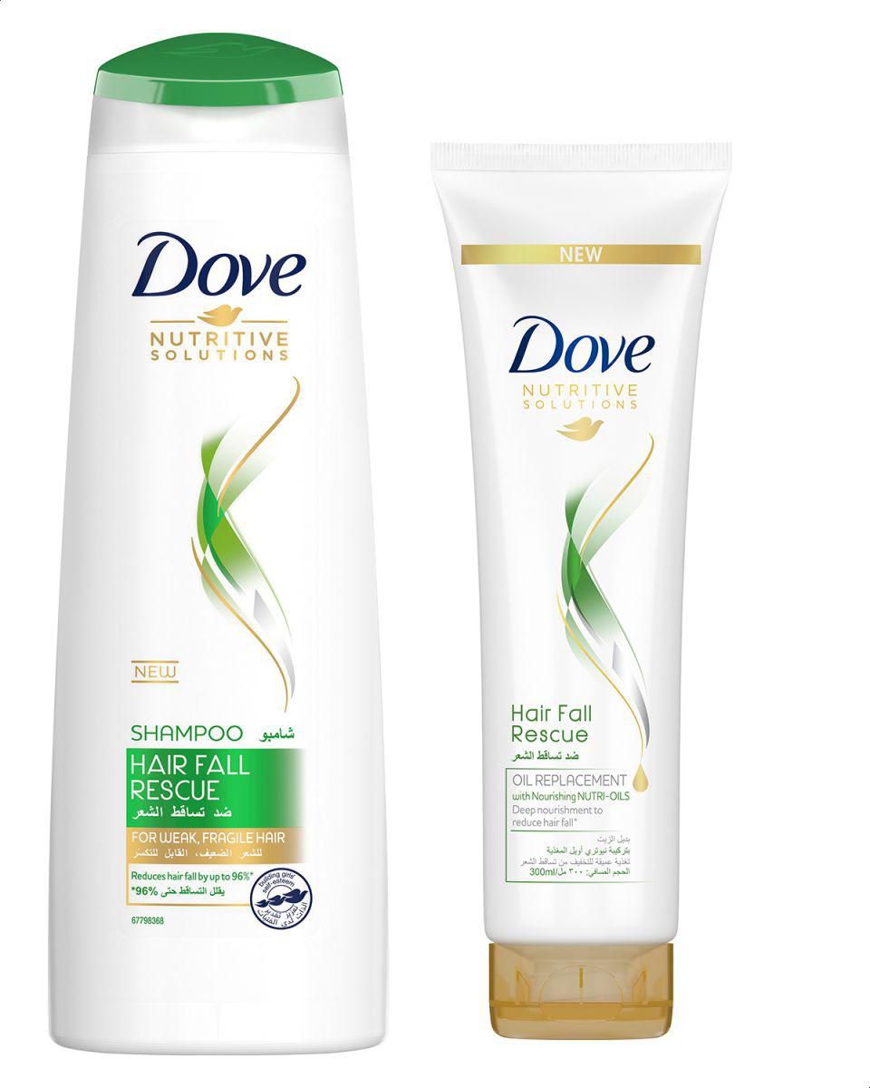 Dove Hair Fall Rescue Shampoo, 400 ml with Hair Fall Rescue Oil Replacement  300 ml price from souq in Egypt - Yaoota!