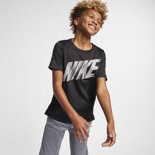 Nike Dri-FIT Older Kids' (Boys') Short-Sleeve Training Top - Black ...