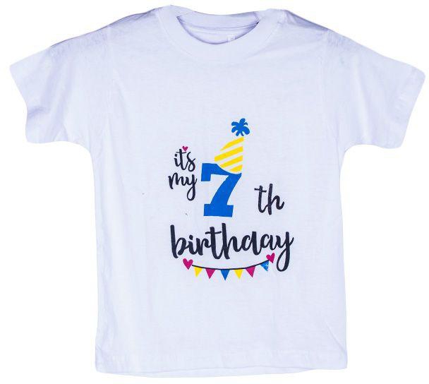 Fashion Custom Kid's Birthday T-Shirt for Boys - 7 YEARS