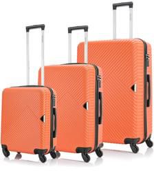 Para John Lightweight 3-pieces Abs Hard Side Travel Luggage Trolley Bag Set With Lock For Unisex Hard Shell Strong