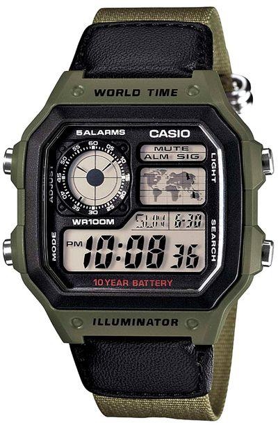 Casio AE-1200WHB-3BVDF Fabric Watch - Green