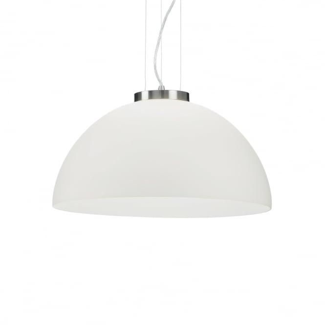 Ideal Lux Etna Modern White Glass Bowl Ceiling Pendant Light Price