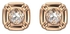 Swarovski Dulcis Cusion Cut Stud Earrings 5617910 Rose Gold