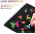 DMG Crafts For Kids, Scratch Art Books For Kids, Scratch Art Paper Large Rainbow Painting Boards 2 Colorful Notebooks for Ages 3-11 Years Girls Or Boys, Arts And Crafts For Kids