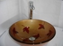 San George Design Glass Wash Basin With Mixer Cold & Hot Copper