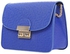 Fashion Women's Cross-grain Diagonal Packet Shoulder Messenger Handbag - Blue
