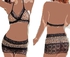Lingerie Dress Leopard Lace Bikini Skirts G String
