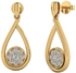 18 Karat Gold 0.32 Carat Diamond Delicate Dangle Earrings