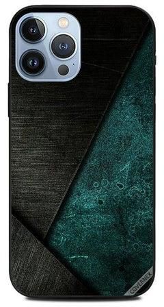 Protective Case Cover For Apple iPhone 13 Pro Max Black And Dark Green Pattern