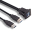 3pcs USB 3.0 Male To Female Flush Mount Adapter Cable Extension Mount