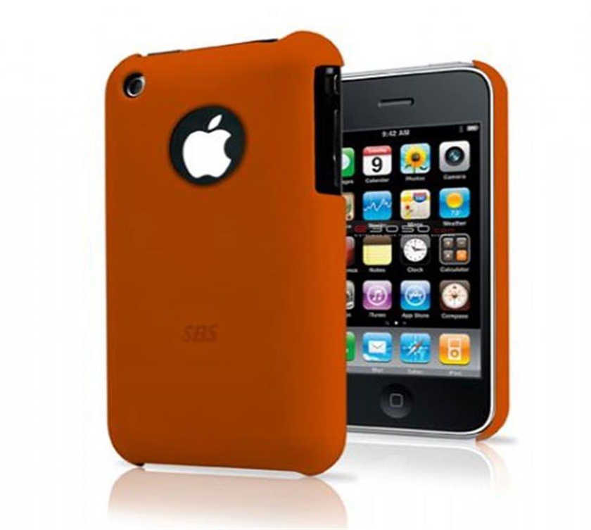 غطاء خلفي متين من اس بي اس لهواتف ايفون 3G من ابل - برتقالي LFCB30
