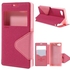 Roar Diary View Window Leather Shell for Sony Xperia Z5 Compact - Rose