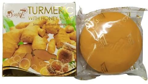 Soft 7 Turmeric With Honey Soap Clears Sun Burns/Dark Spots/Acne Pictured 120g