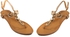 Lynes Flat Sandal for Women - Size 37 EU, Brown, S15-SF19