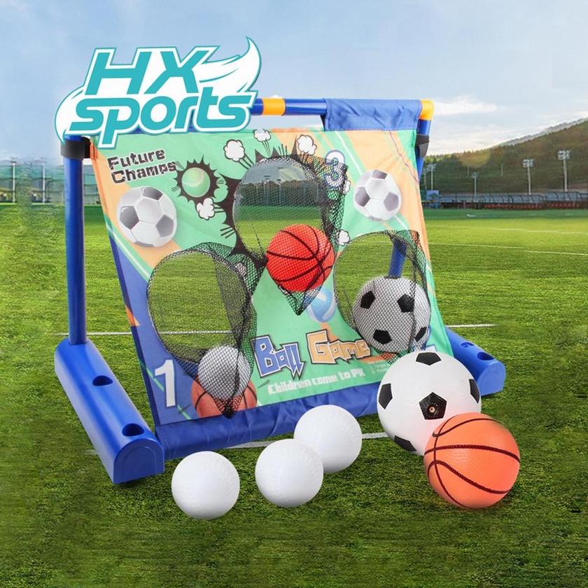Electric Soccer Football Basketball Tennis Ball Goal Pitching Arcade Net Set