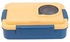 لانش بوكس 1100 مل + 150 مل صندوق غداء من الفولاذ المقاوم للصدأ مانع للتسرب 5 أقسام صندوق للأطفال والكبار مع ملعقة. (صندوق غداء من الستانلس ستيل) حجم كبير (أصفر في كحلي)