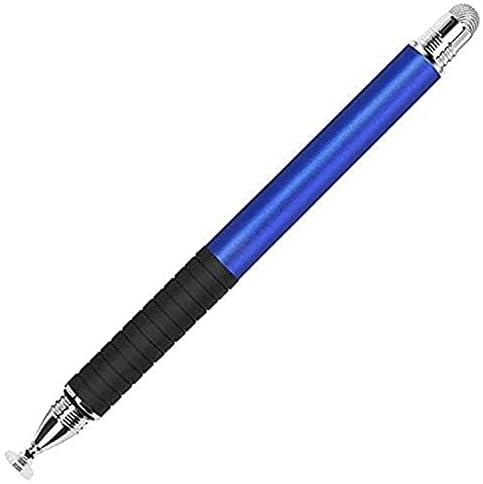 قلم ستايلس عالمي 2 في 1 بتصميم دقيق للرسم الدقيق لجميع شاشات اللمس السعوية والهواتف الخلوية والايباد والتابلت واللاب توب، قلم واحد متعدد الالوان ازرق , حاسوب محمول