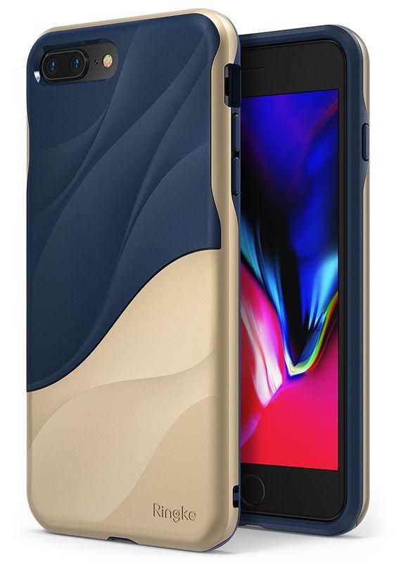 Rearth Ringke Case for Apple iPhone 8 Plus / iPhone 7 Plus Wave Series Dual Layer Back Cover -Gold
