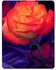 لوحة ماوس مضادة للانزلاق بطبعة وردة برتقالية متعدد الألوان