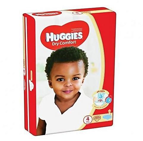 Huggies Dry Comfort Diapers, Size 4 (8-14kgs), (Count 60) - FS.