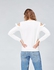 FIND Cold Shoulder Ruffle Sweater for Women - White