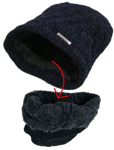 Winter Head men Downy ice cap beanie baded with fur, For cold weather