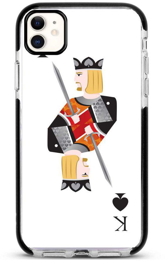 Protective Case Cover For Apple iPhone 11 King Of Spades Full Print
