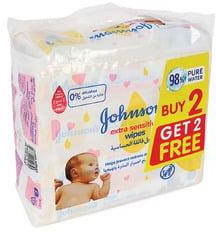 Johnson's Baby Wipes Extra Sensitive 56pcs 2+2