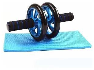 AB Wheel Double Wheel Fitness Abs Roller With FREE Mat