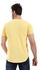 Kubo Curved Raglan Round Neck T-Shirt With Decorated Stitching Details - Yellow
