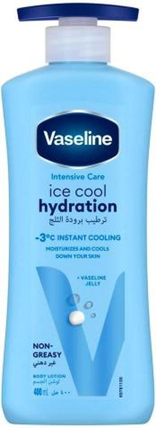 Vaseline Intensive Care Body Lotion Ice Cool Hydration hydrates and cools your skin down by -3 °C - 400ML