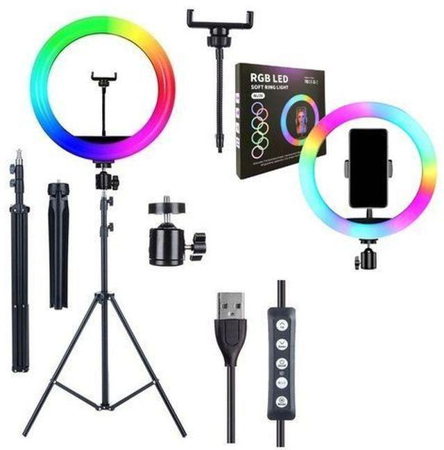 Rgb 14 Inches Selfie Ring Light With Stand 35.5CM- 15 Colors